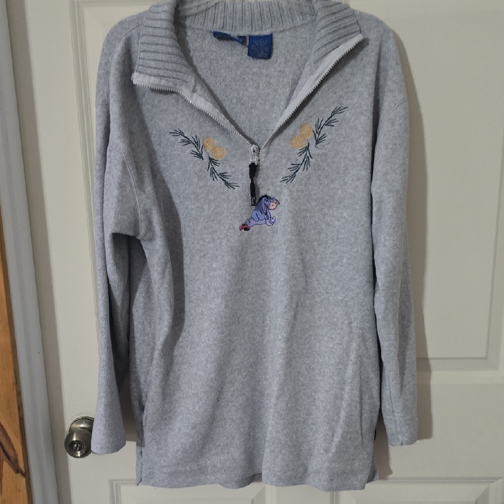 VINTAGE 90'S POOH SWEATER Cozy Gray Embroidered Women's Hoodie